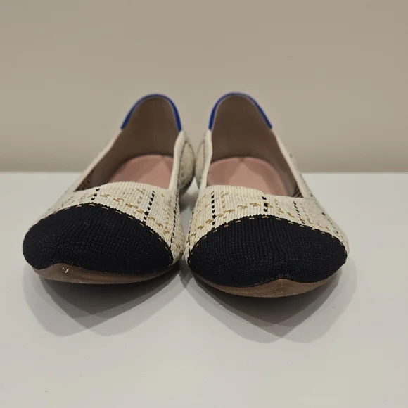 Rothy's Cream and Black Pointed Flats - Picture 2 of 10
